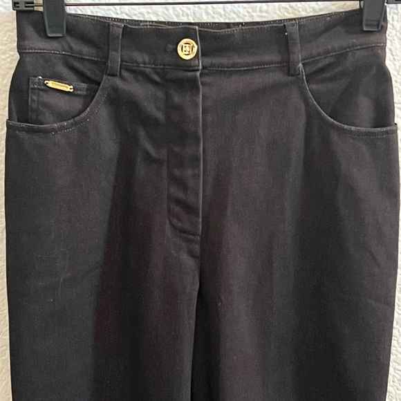 ST. JOHN SPORT Black Straight Leg Trousers Pants Size 2 - Picture 2 of 7